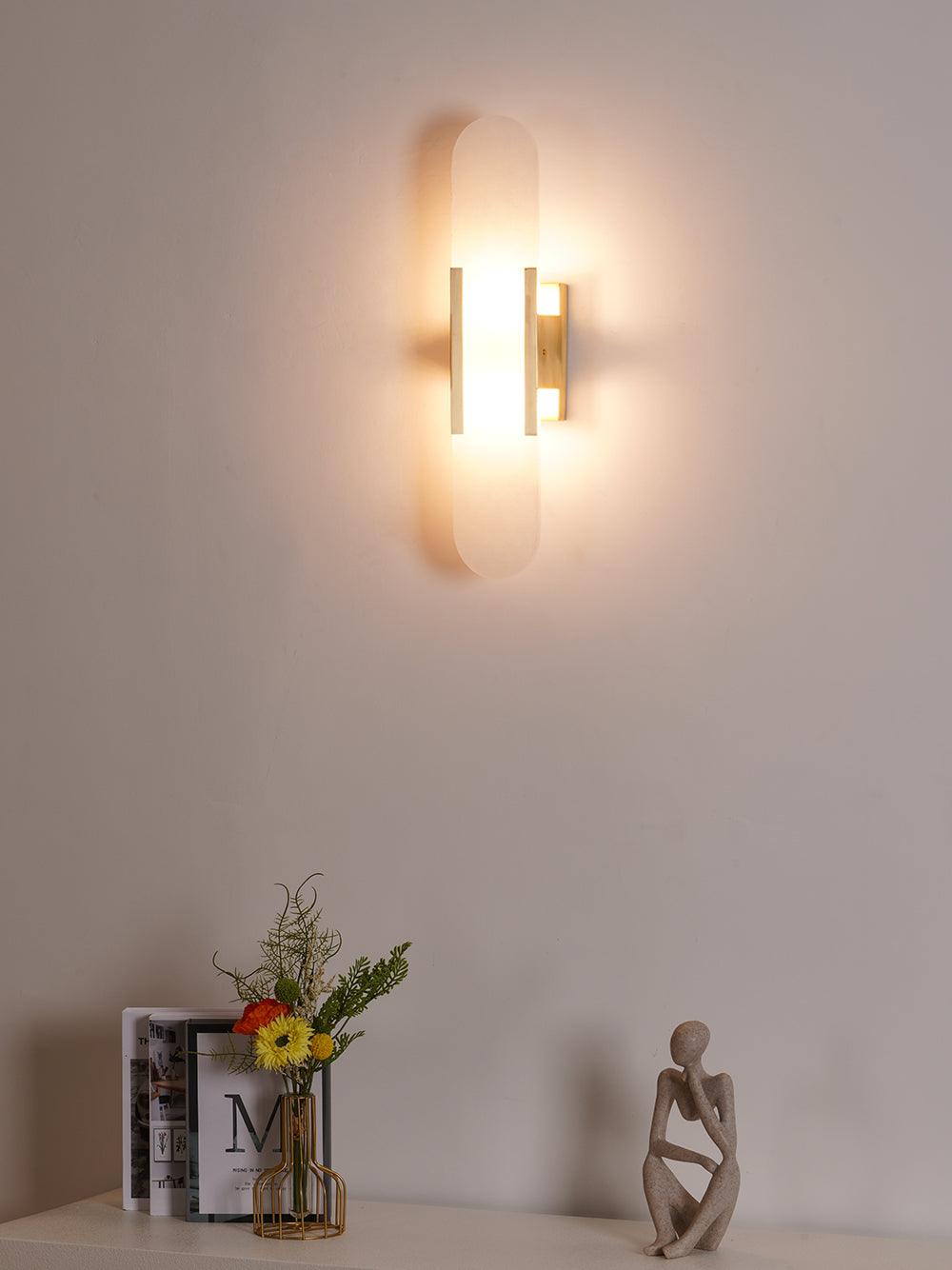 Wall Light Alabaster Brass - EMPYRN | Elegant Lighting