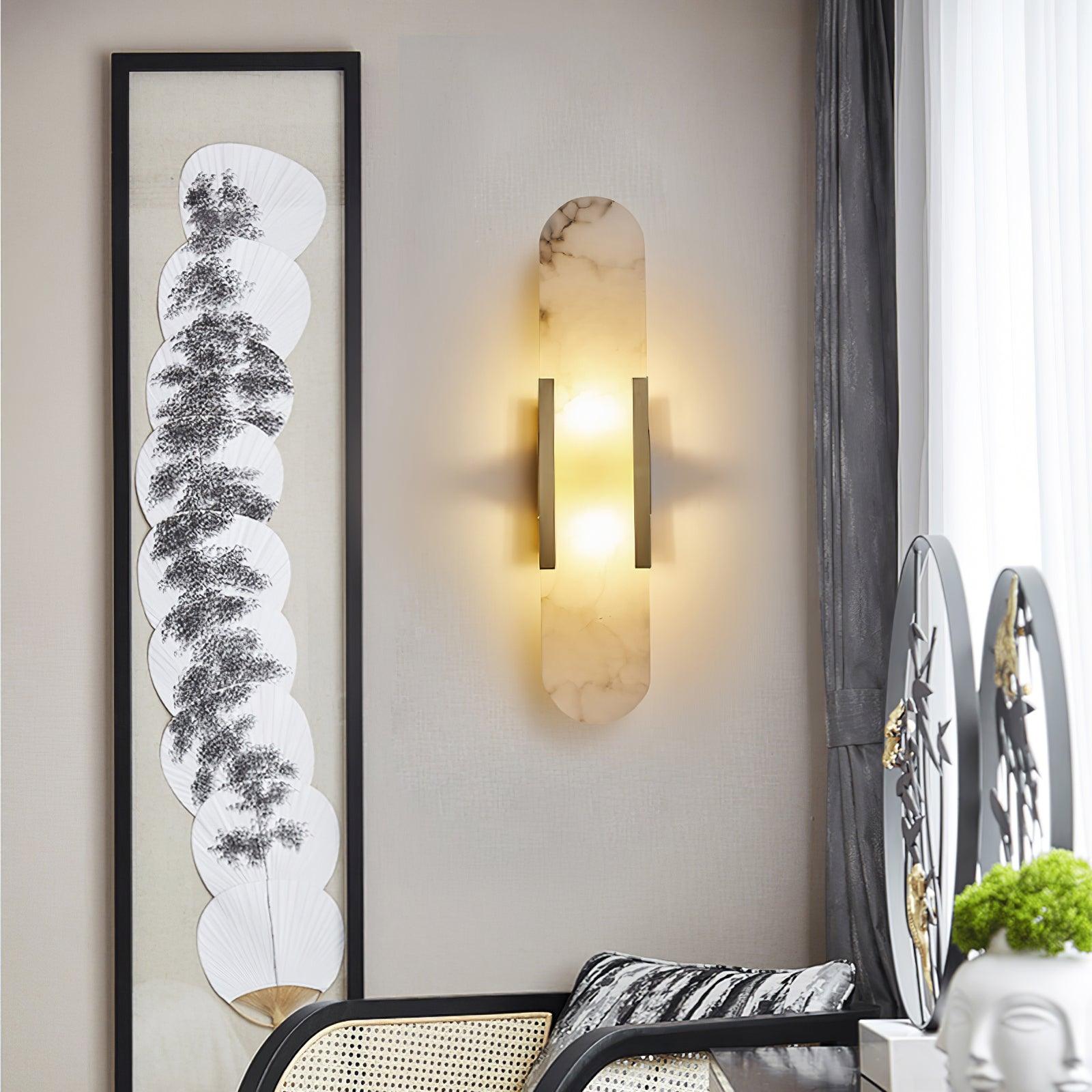 Wall Light Alabaster Brass - EMPYRN | Elegant Lighting