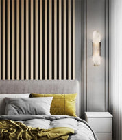 Wall Light Alabaster Brass - EMPYRN | Elegant Lighting