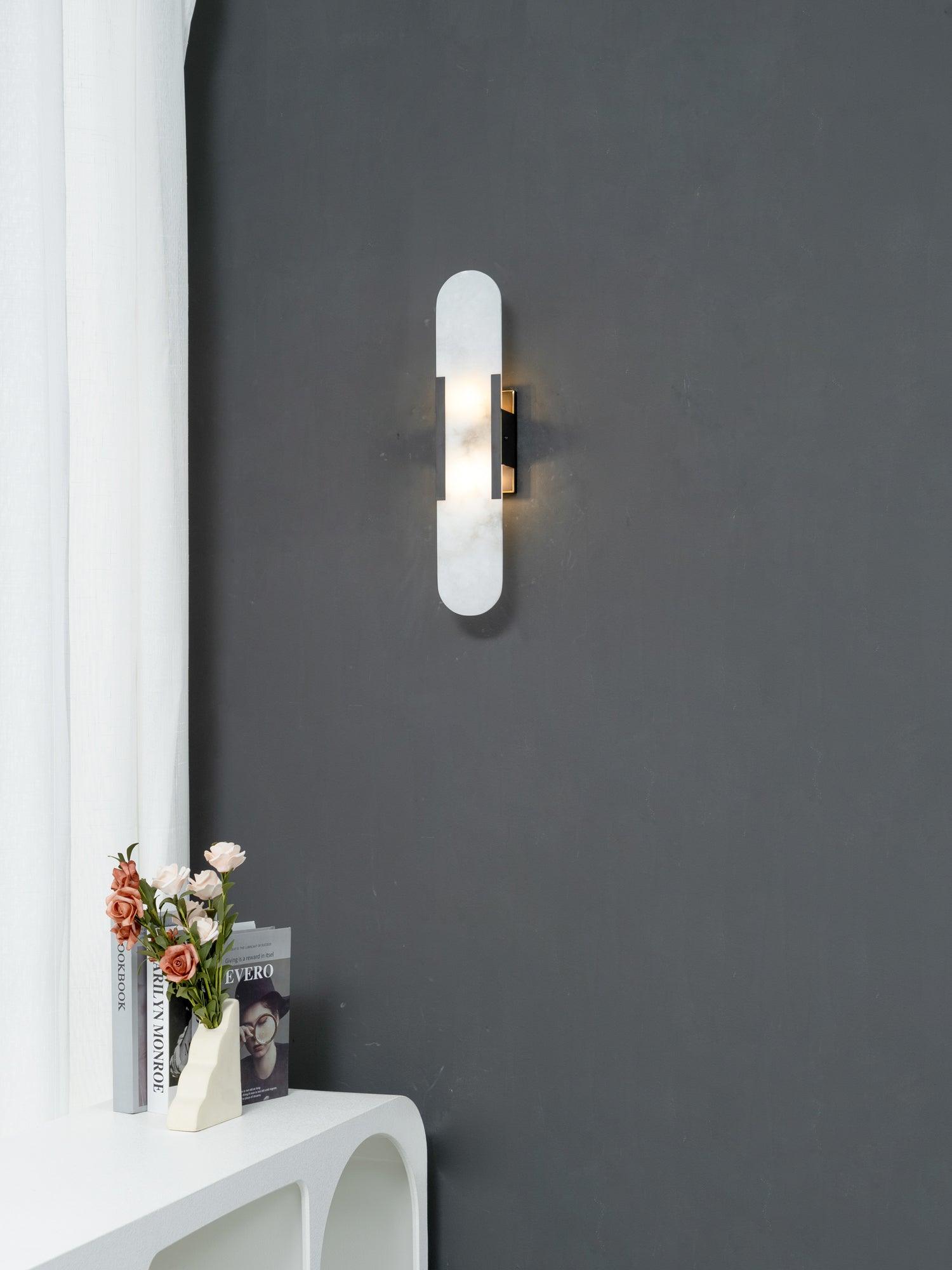 Wall Light Alabaster Brass - EMPYRN | Elegant Lighting