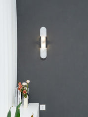 Wall Light Alabaster Brass - EMPYRN | Elegant Lighting