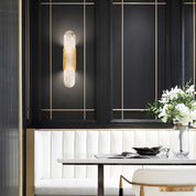 Wall Light Alabaster Brass - EMPYRN | Elegant Lighting