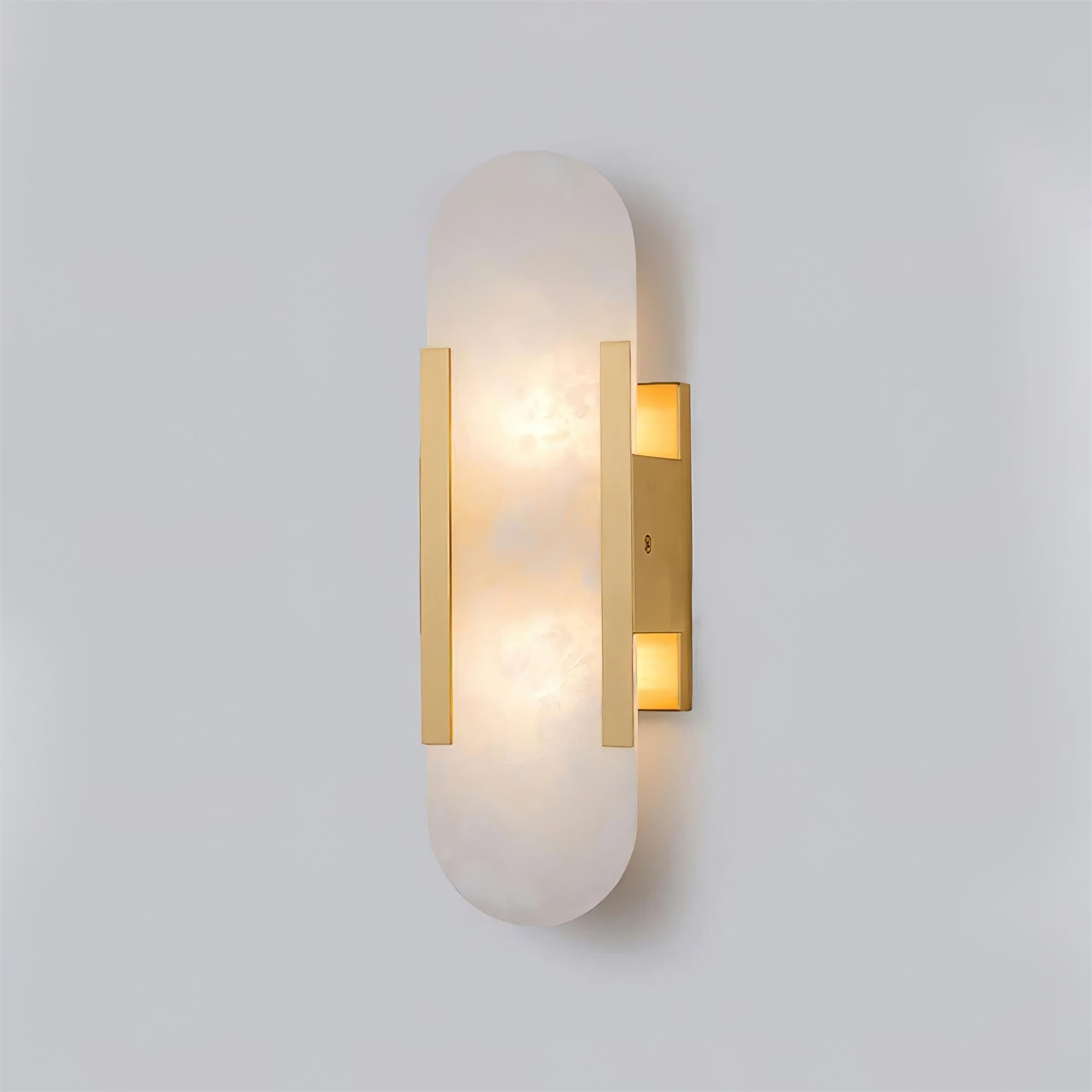Wall Light Alabaster Brass - EMPYRN | Elegant Lighting