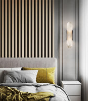 Wall Light Alabaster Brass - EMPYRN | Elegant Lighting