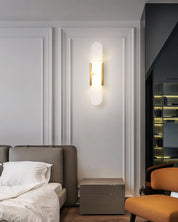 Wall Light Alabaster Brass - EMPYRN | Elegant Lighting