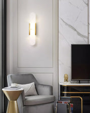 Wall Light Alabaster Brass - EMPYRN | Elegant Lighting