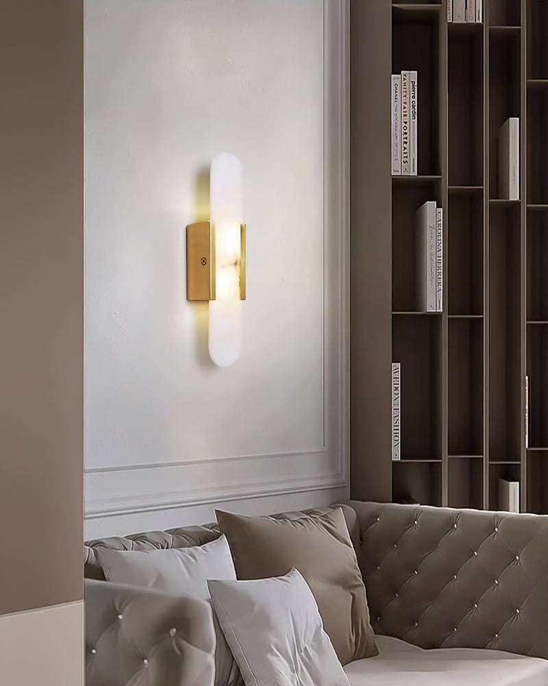Wall Light Alabaster Brass - EMPYRN | Elegant Lighting