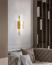 Wall Light Alabaster Brass - EMPYRN | Elegant Lighting