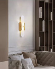 Wall Light Alabaster Brass - EMPYRN | Elegant Lighting