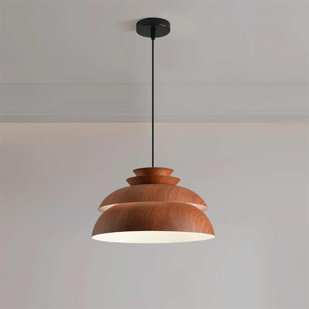 Pendant Light Aluminium Wood - VITRUM | Serene Ambiance