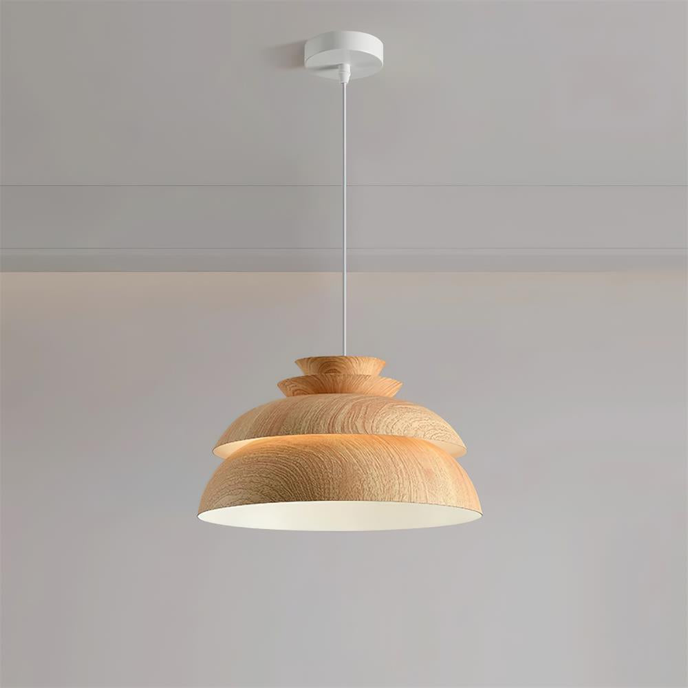 Pendant Light Aluminium Wood - VITRUM | Serene Ambiance