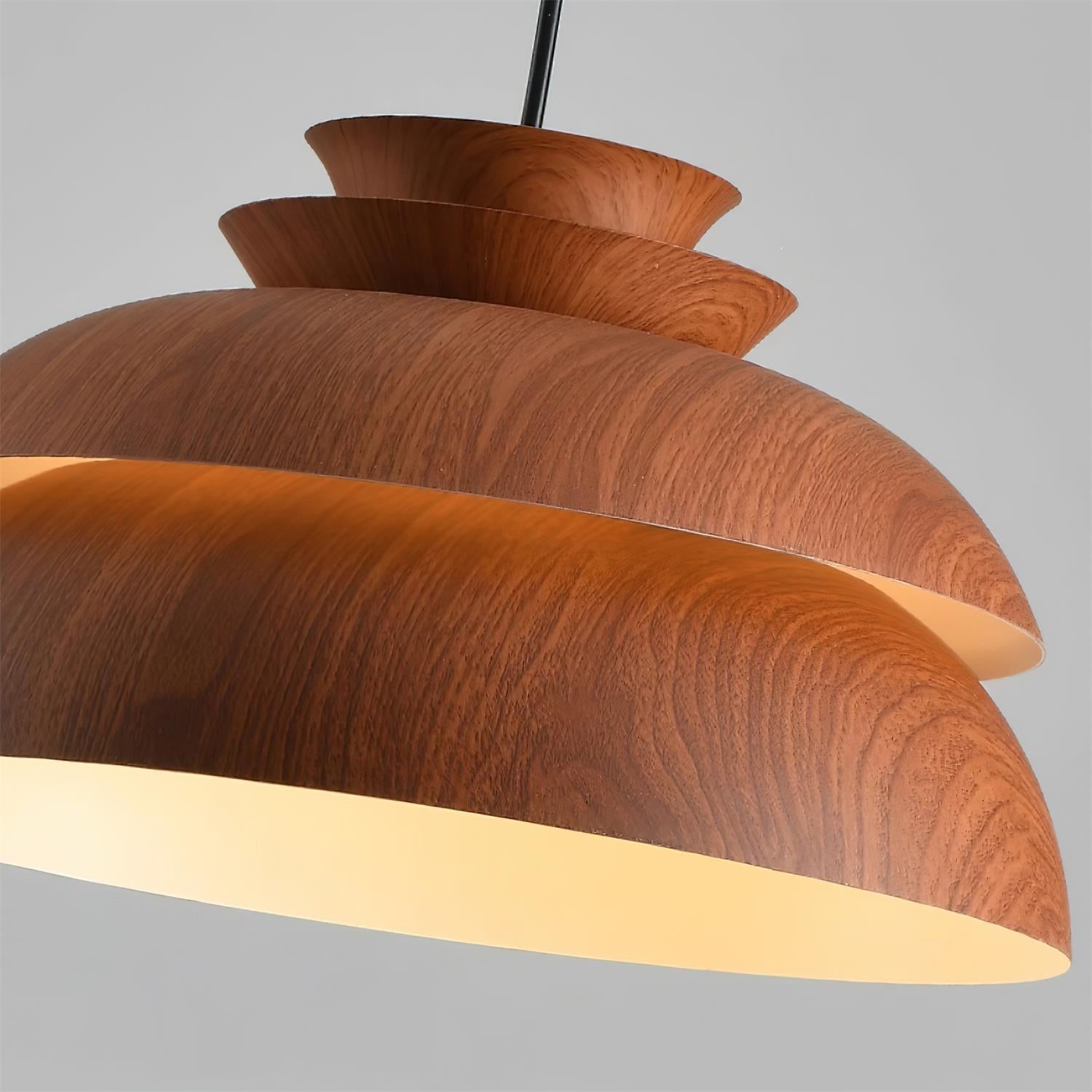 Pendant Light Aluminium Wood - VITRUM | Serene Ambiance
