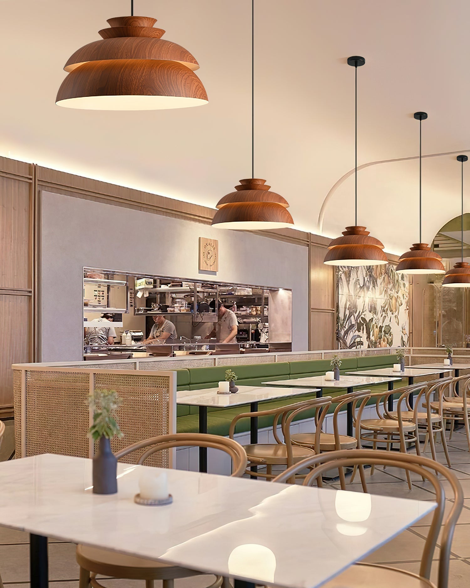 Pendant Light Aluminium Wood - VITRUM | Serene Ambiance