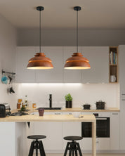 Pendant Light Aluminium Wood - VITRUM | Serene Ambiance