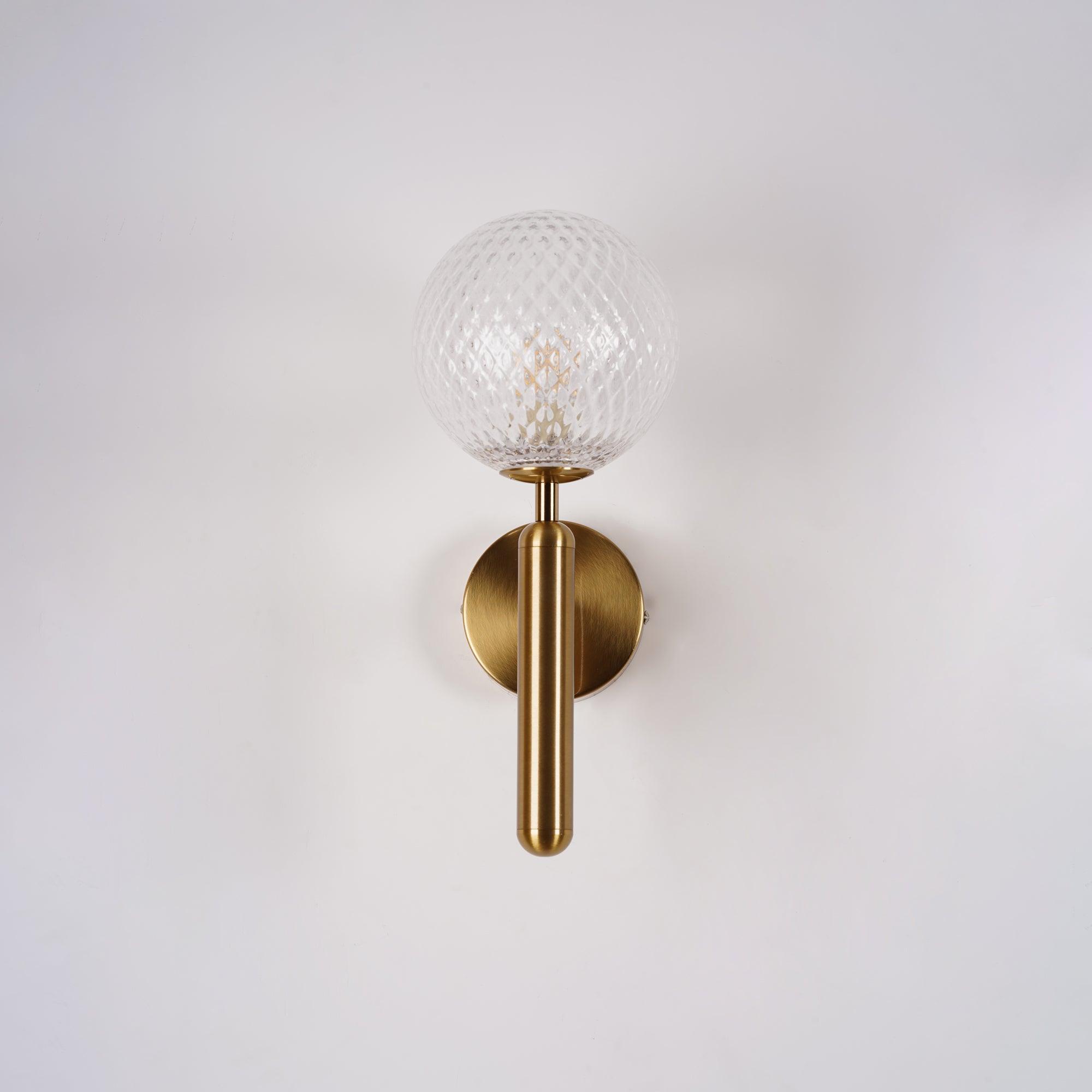 Wall Light Brass Glass - ALTAIR | Elegant Illumination