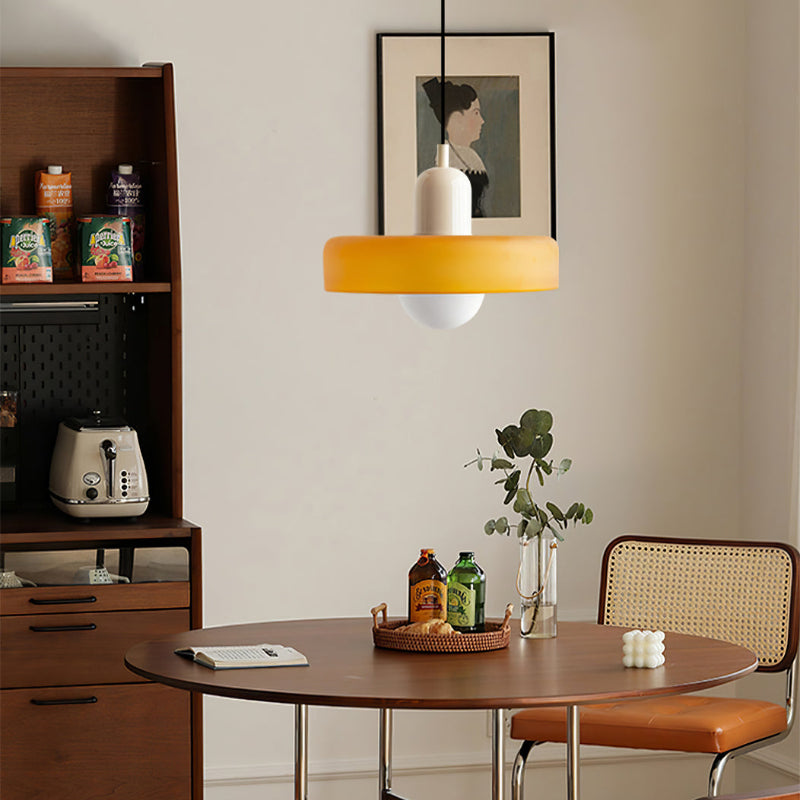 Pendant Light Green Glass Red - MODUSX | Bauhaus Style