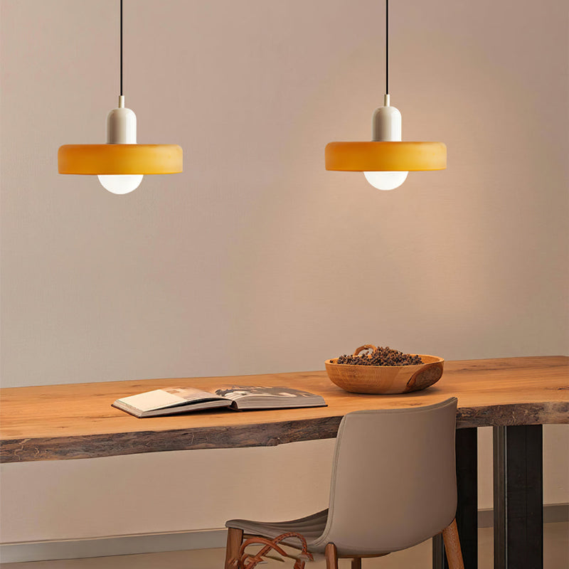 Pendant Light Green Glass Red - MODUSX | Bauhaus Style
