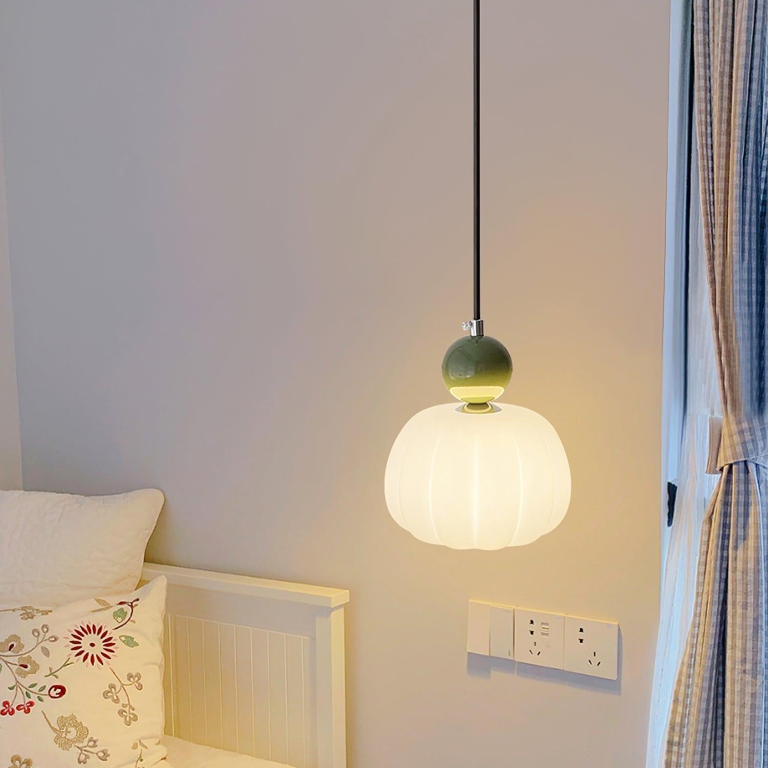 Pendant Light Pumpkin Shape Green - RESONX | Tranquil
