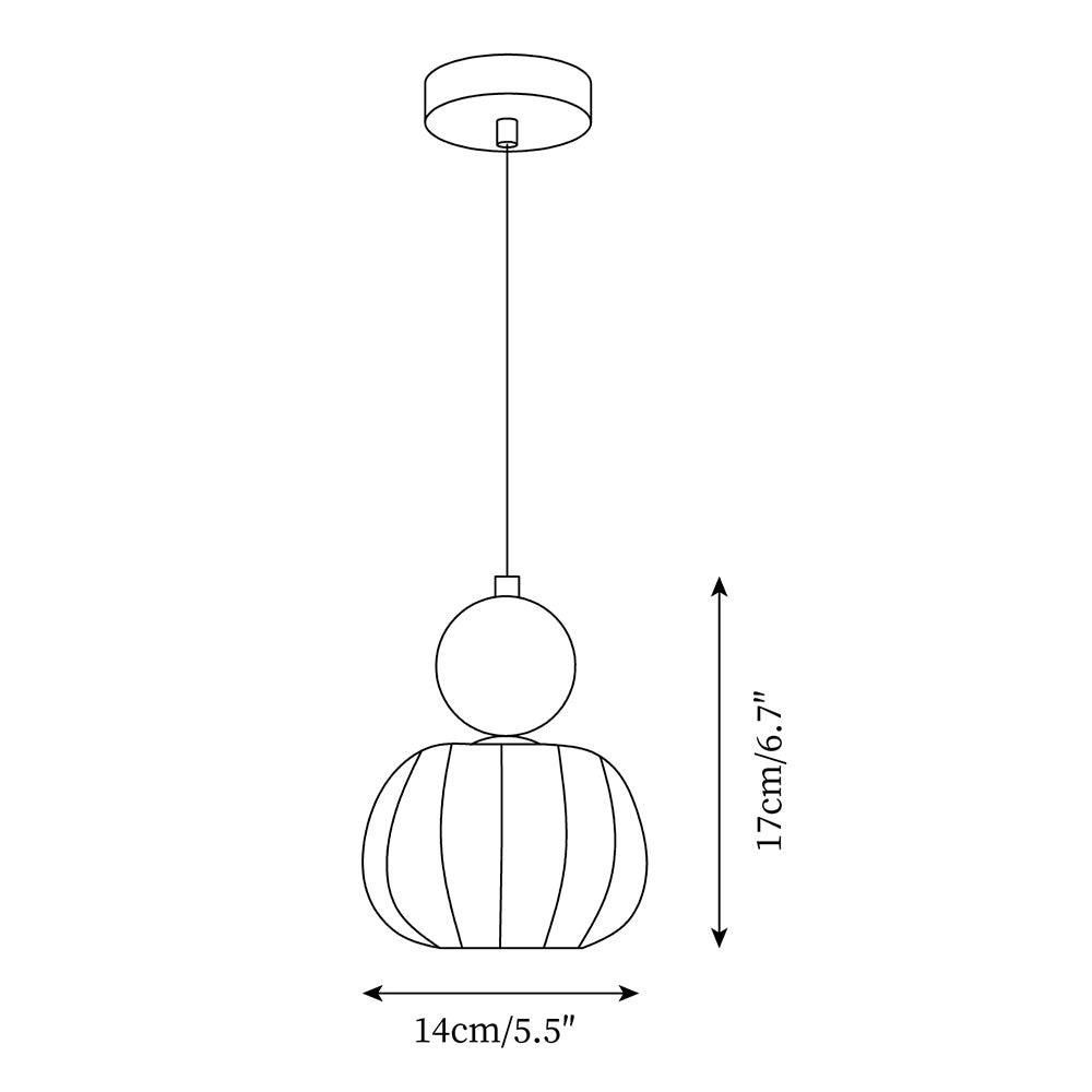 Pendant Light Pumpkin Shape Green - RESONX | Tranquil
