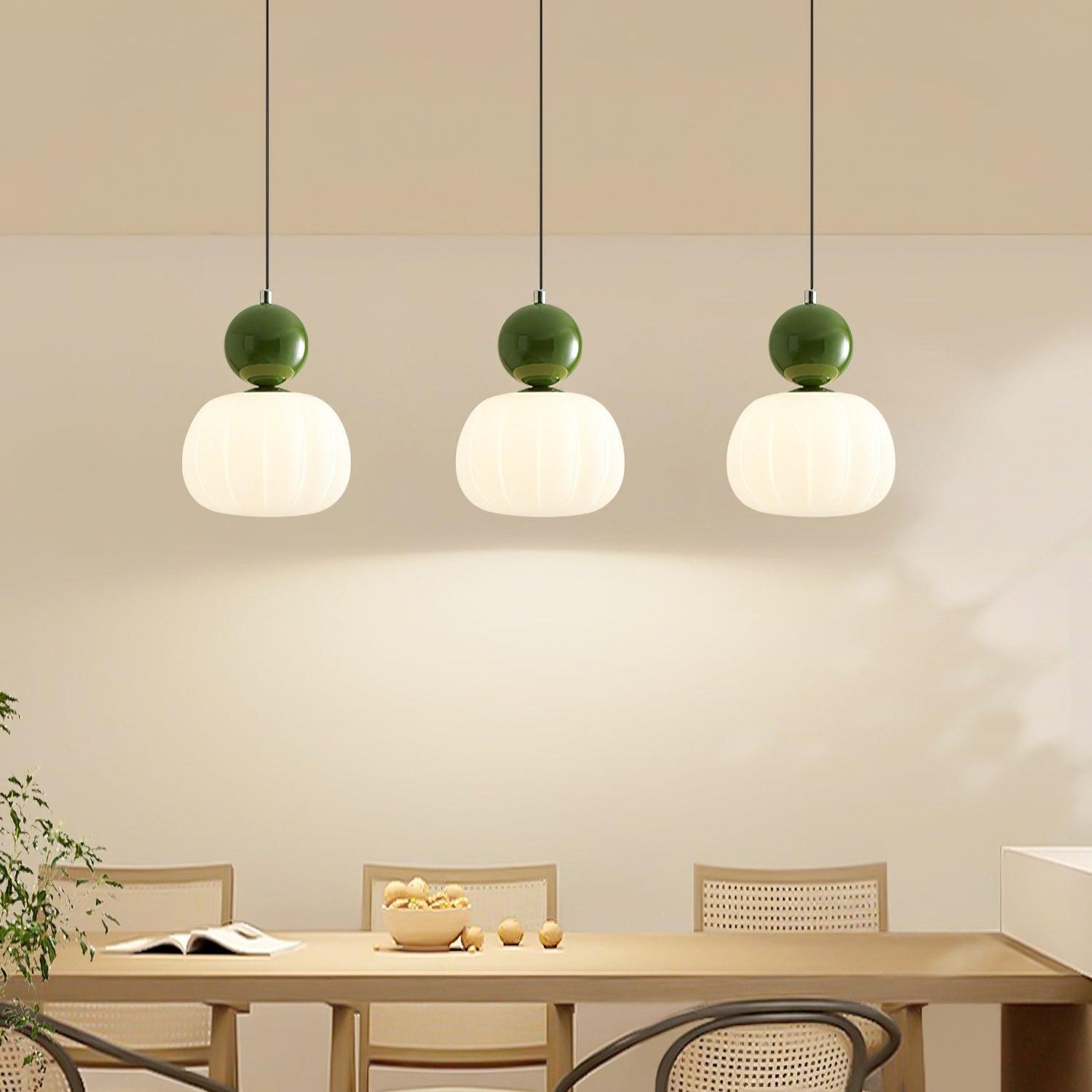 Pendant Light Pumpkin Shape Green - RESONX | Tranquil