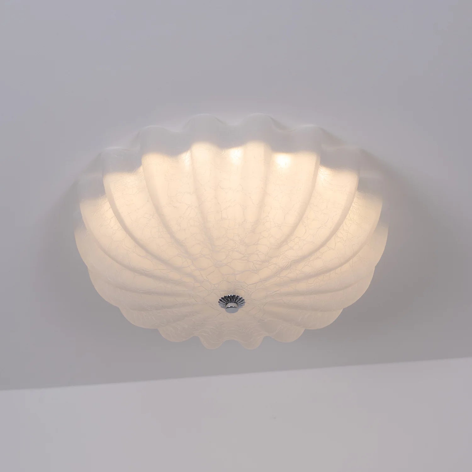 Quinn Modern Round Glass Ceiling Light Shades Bedroom Living Room