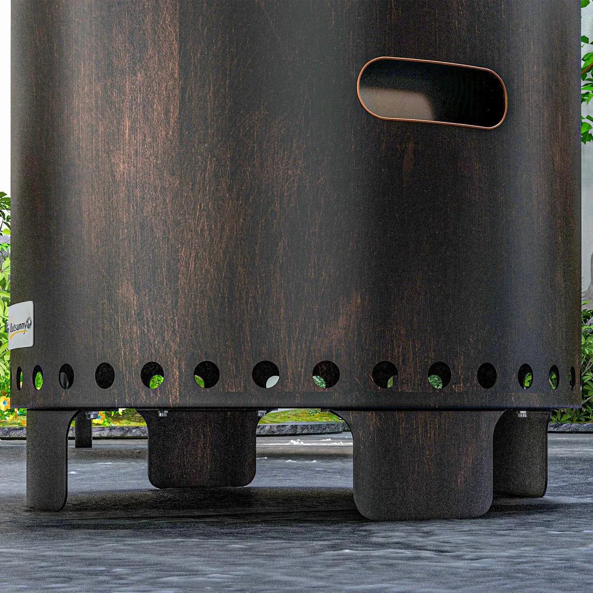 Smokeless Fire Pit Metal Wood-burning, Black