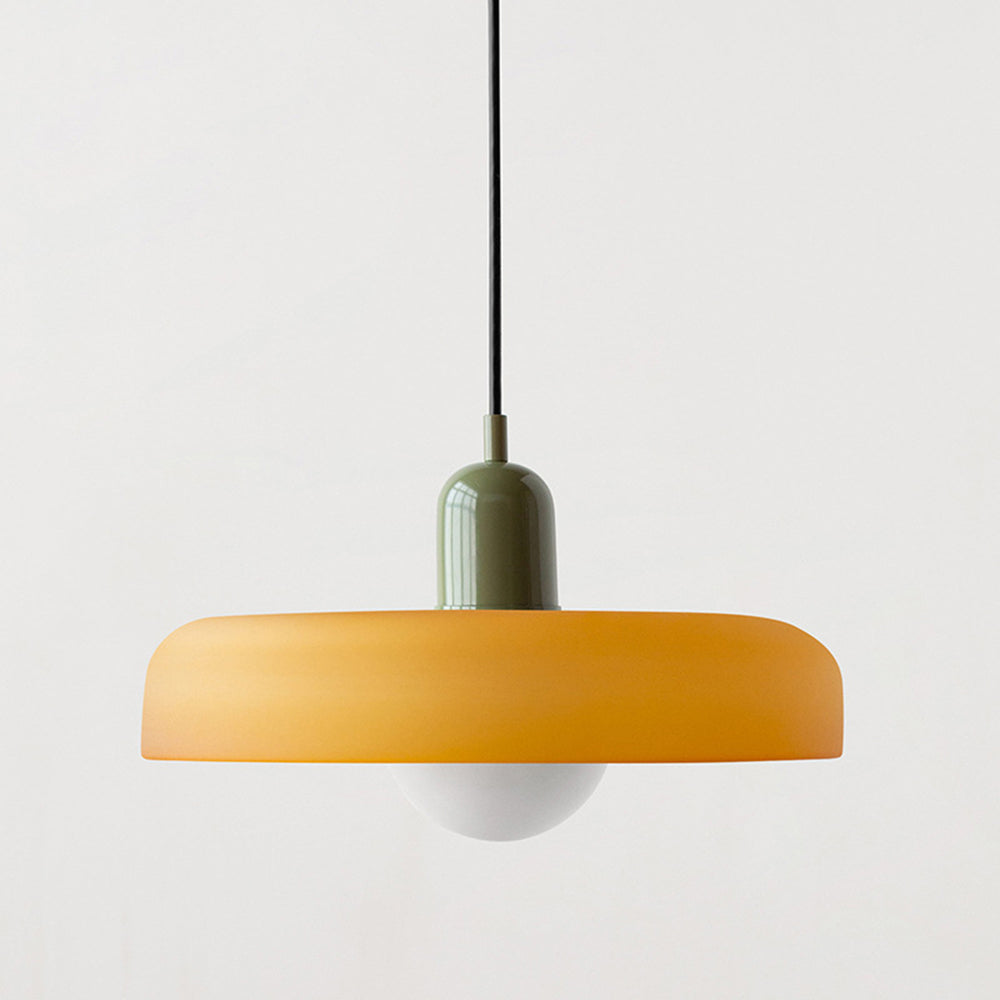 Pendant Light Green Glass Red - MODUSX | Bauhaus Style