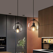 Pendant Light Smoky Glass Adjustable - VELOSX | Elegant Lighting