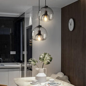 Pendant Light Smoky Glass Adjustable - VELOSX | Elegant Lighting