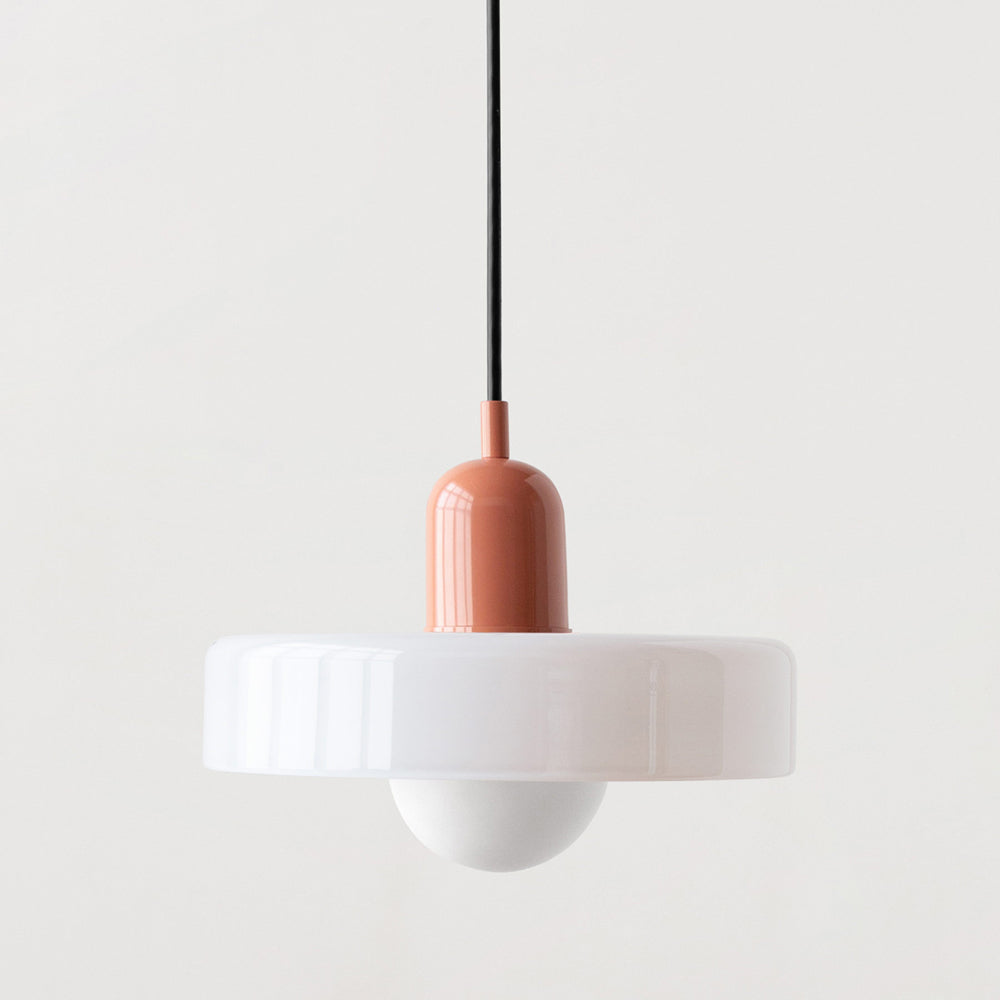 Pendant Light Green Glass Red - MODUSX | Bauhaus Style