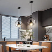Pendant Light Smoky Glass Adjustable - VELOSX | Elegant Lighting