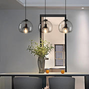Pendant Light Smoky Glass Adjustable - VELOSX | Elegant Lighting