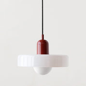 Pendant Light Green Glass Red - MODUSX | Bauhaus Style
