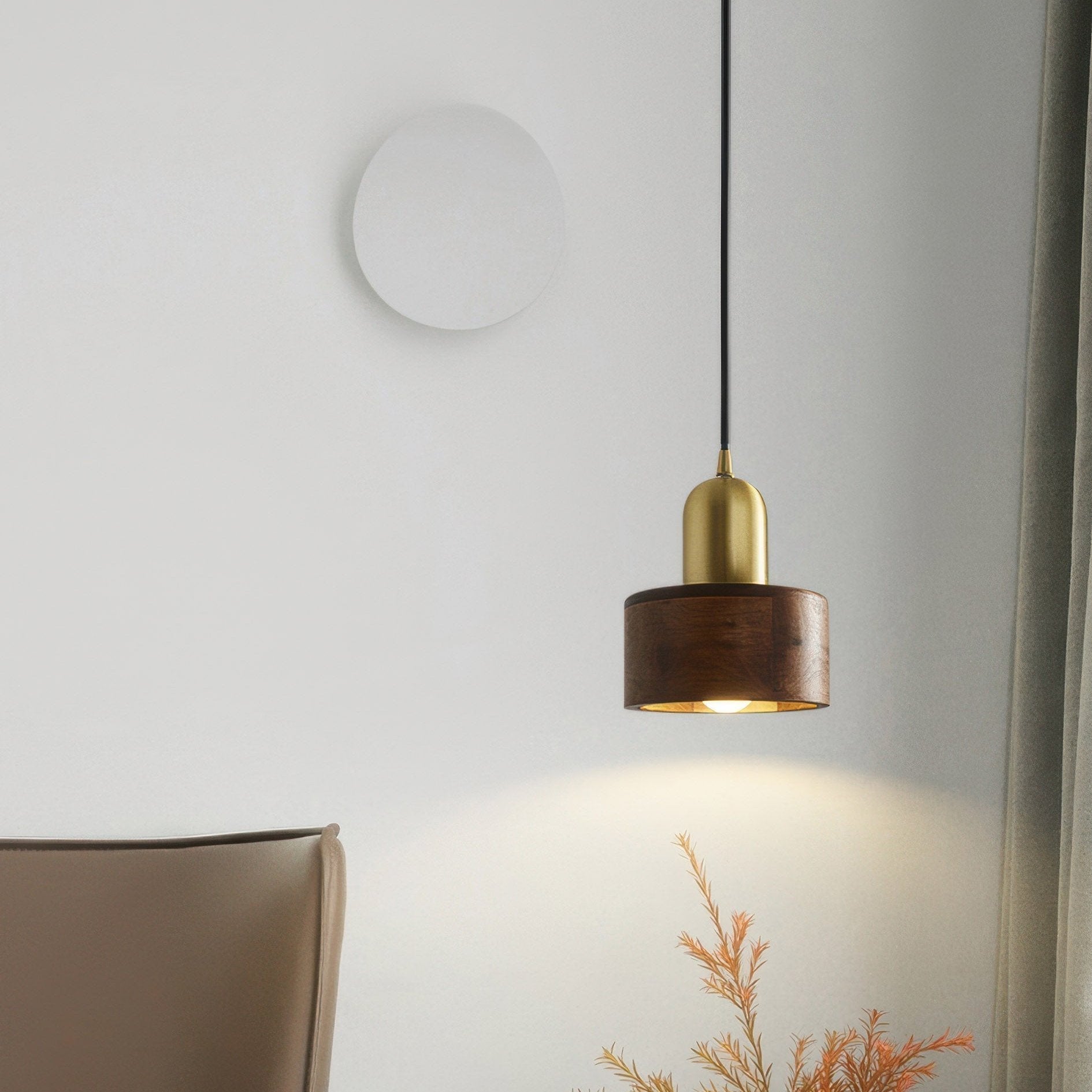 Pendant Light Walnut Brass - RIXONX | Tranquility