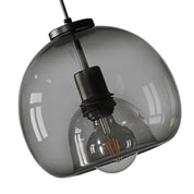 Pendant Light Smoky Glass Adjustable - VELOSX | Elegant Lighting