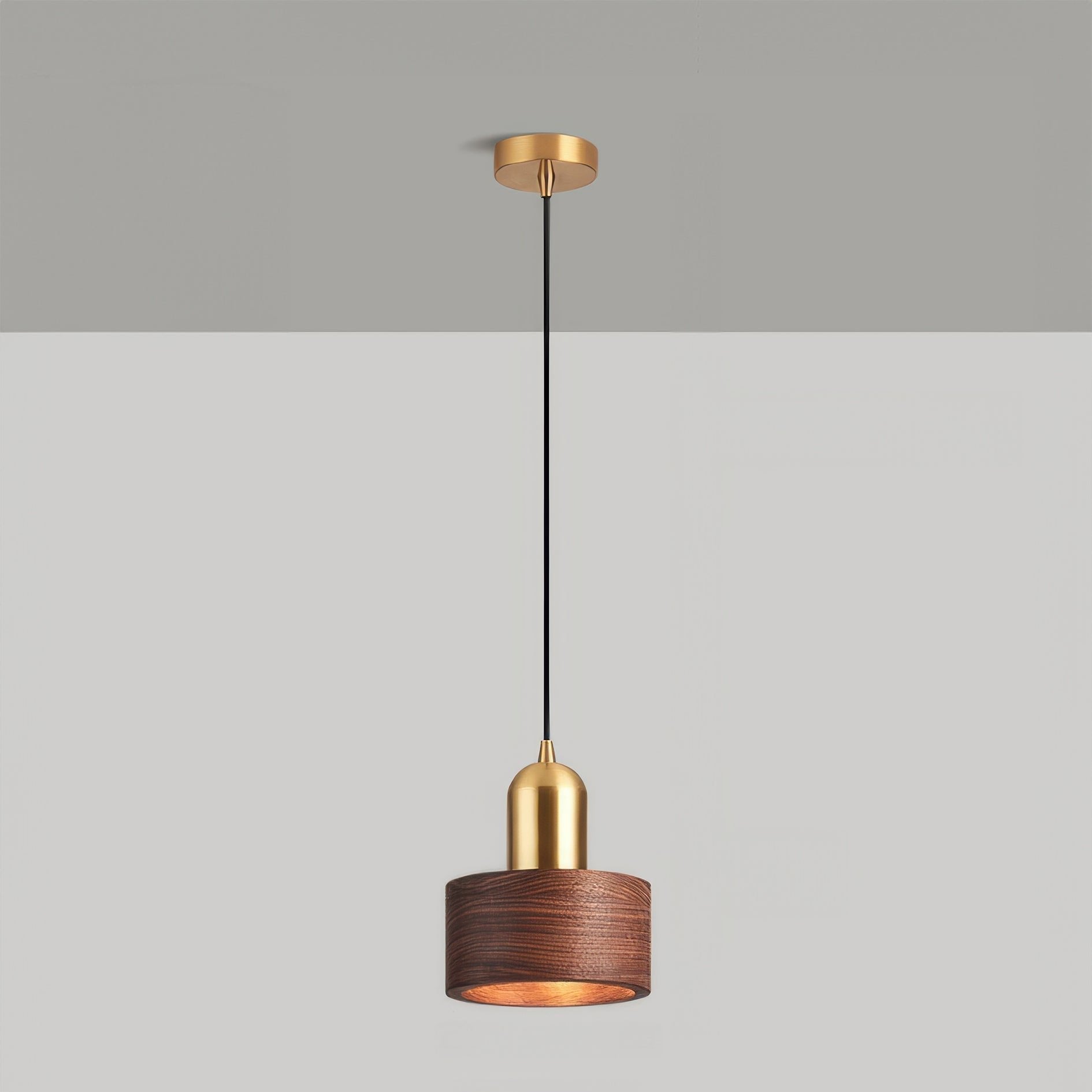 Pendant Light Walnut Brass - RIXONX | Tranquility