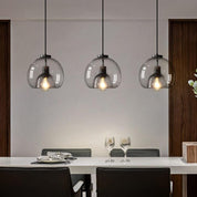 Pendant Light Smoky Glass Adjustable - VELOSX | Elegant Lighting