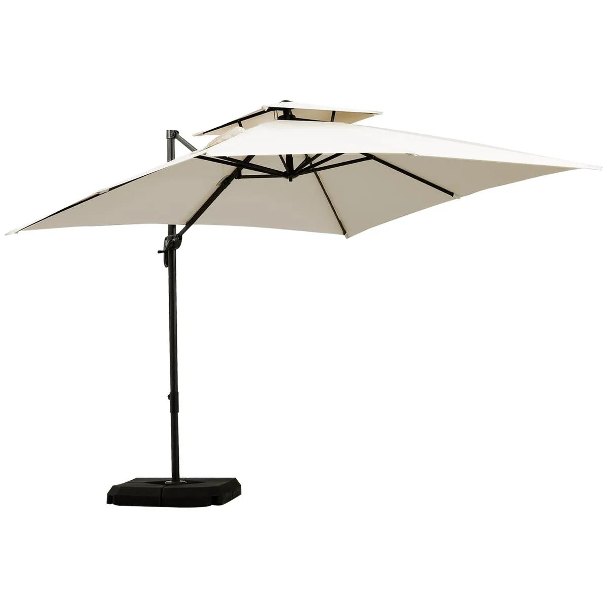 Steel Frame Outdoor Roma Cantilever Umbrella Garden Sun Shade