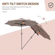 Electric Umbrella Parasol Mounted Infrared Heater 2000W for Patio Gazebo Outdoor Use