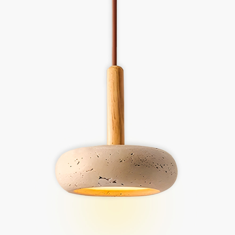Pendant Light Travertine LED - STRATA | Tranquil Glow