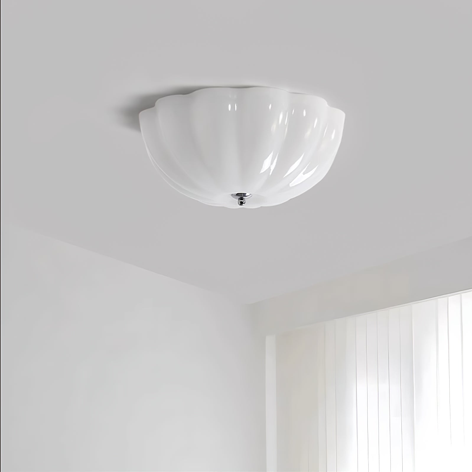 Ceiling Light Opal Glass LED - COBALT | Warm Light