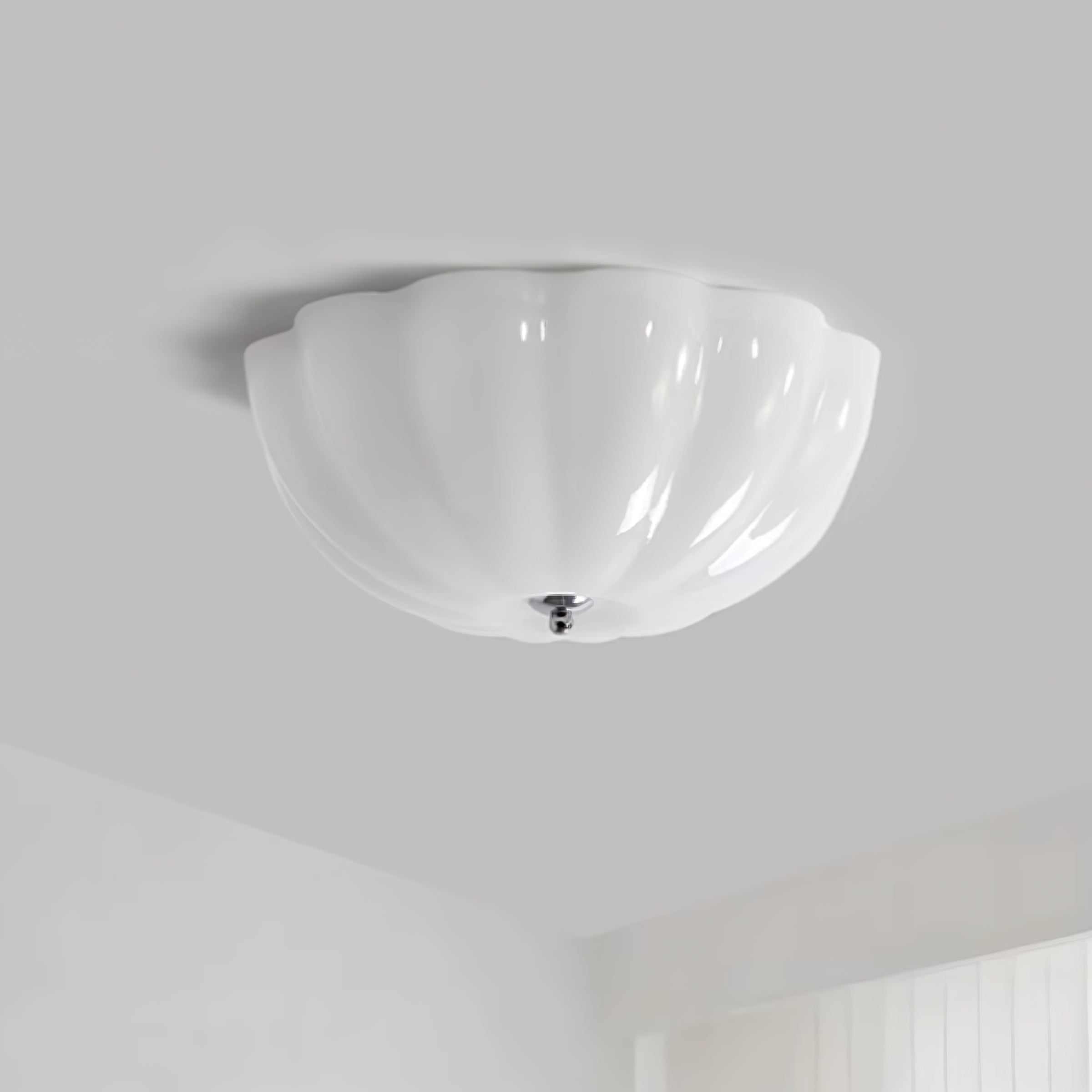 Ceiling Light Opal Glass LED - COBALT | Warm Light