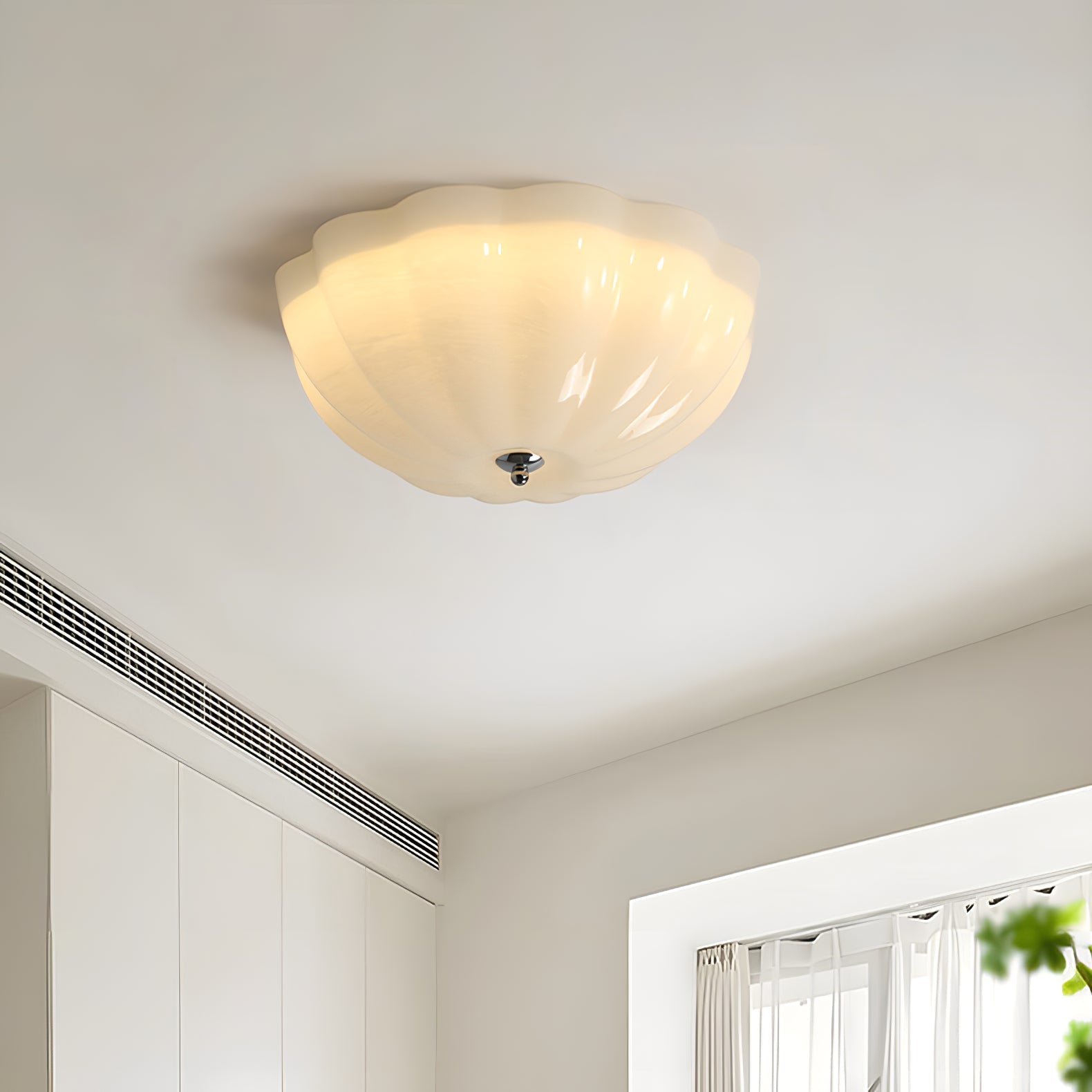Ceiling Light Opal Glass LED - COBALT | Warm Light