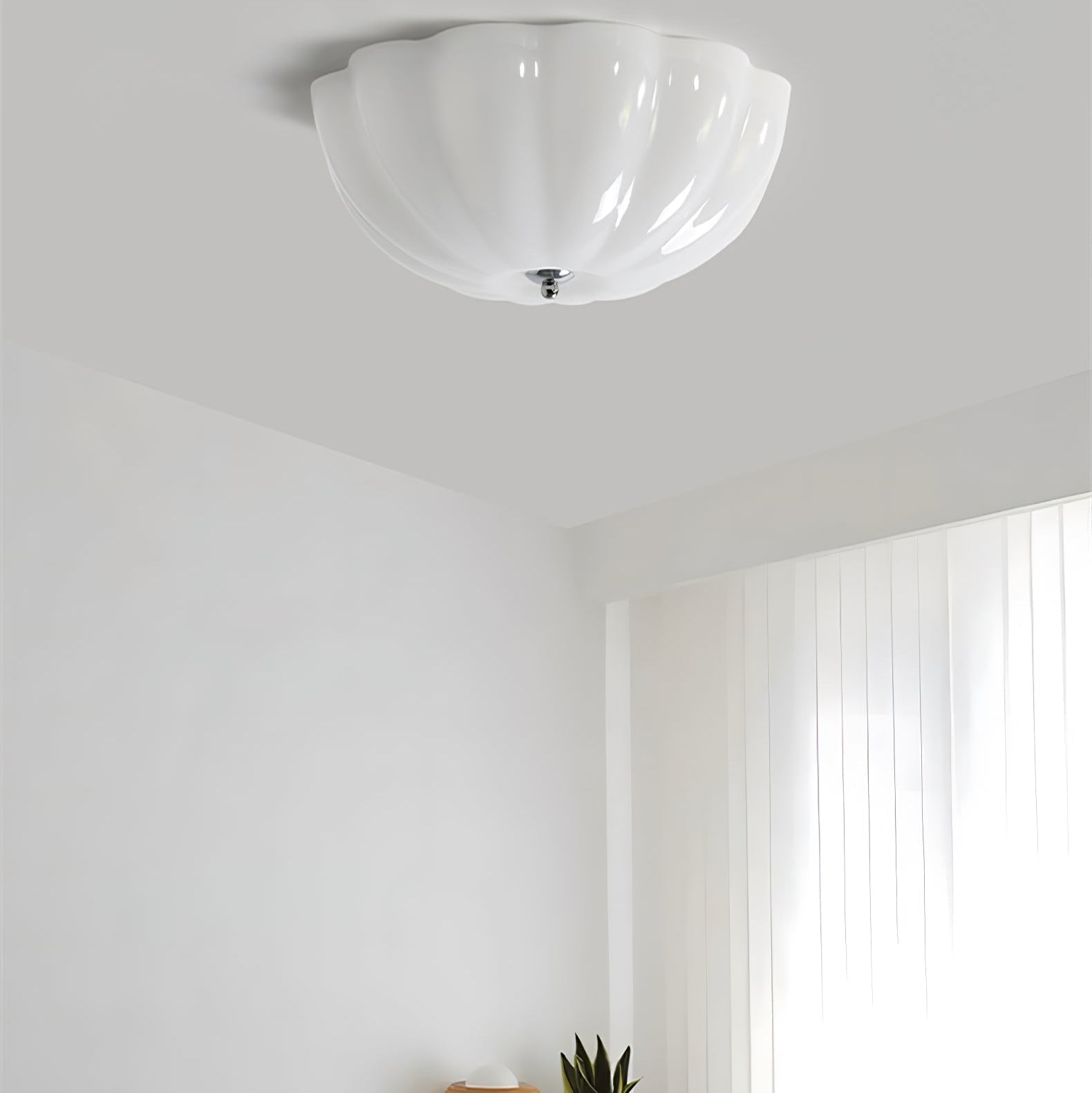 Ceiling Light Opal Glass LED - COBALT | Warm Light