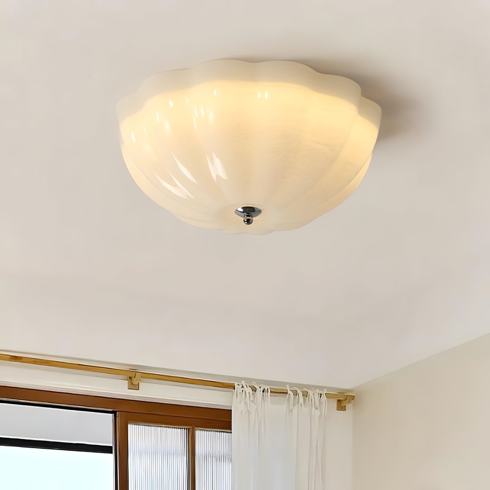 Ceiling Light Opal Glass LED - COBALT | Warm Light