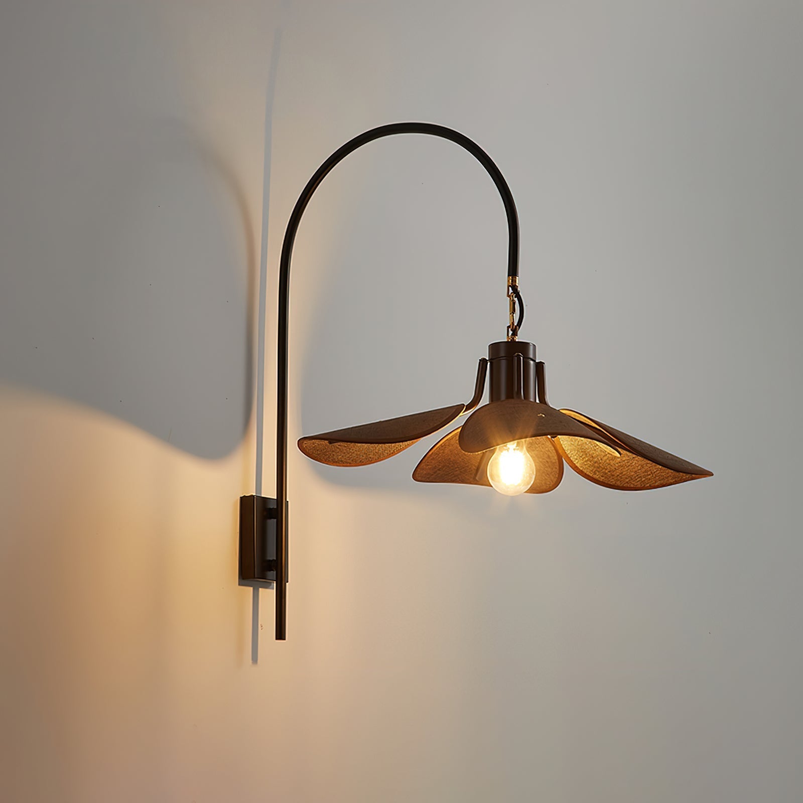Wall Light Linen Wood - ANTRIA | Natural Elegance