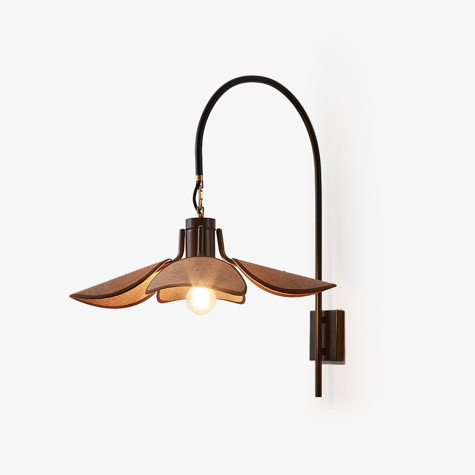 Wall Light Linen Wood - ANTRIA | Natural Elegance