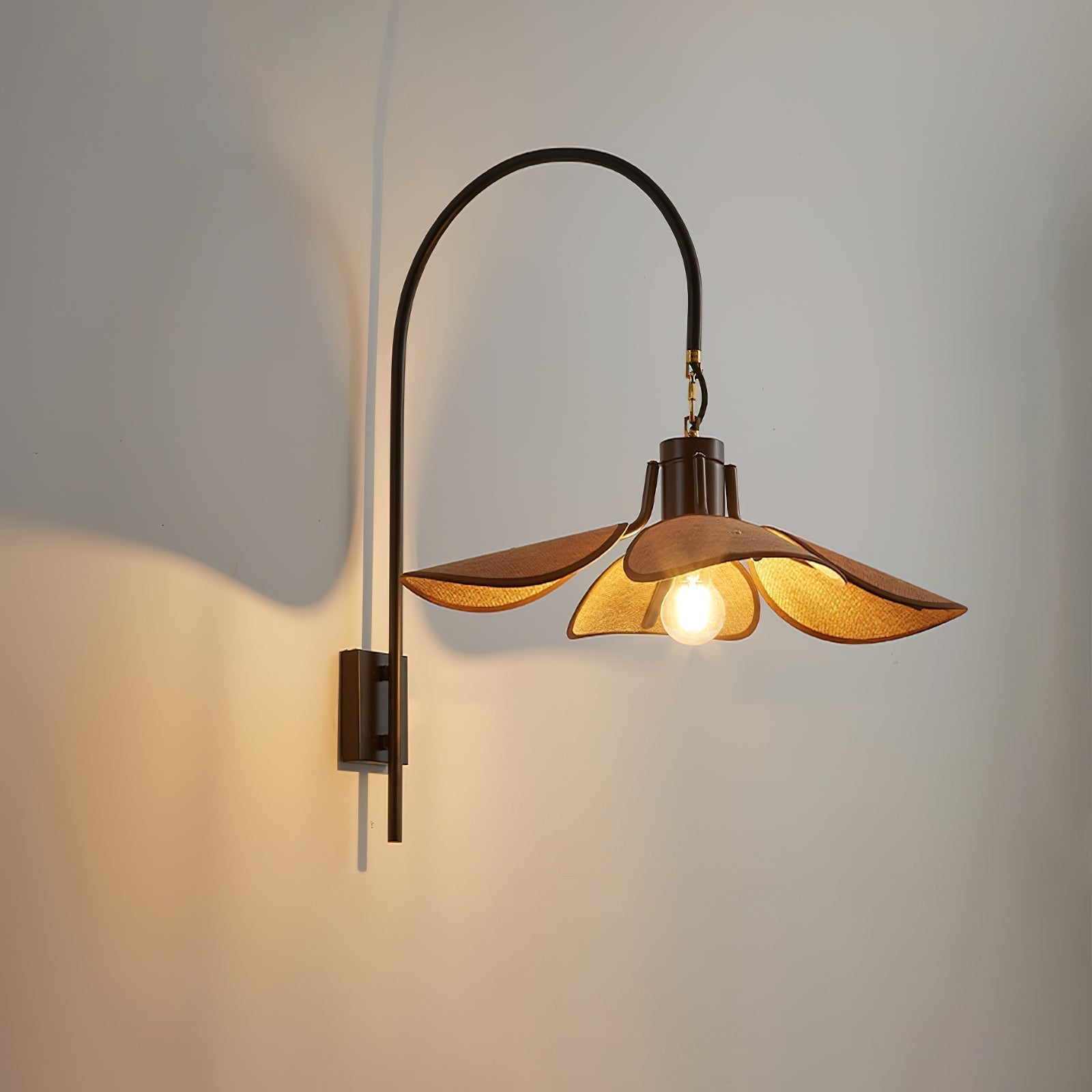 Wall Light Linen Wood - ANTRIA | Natural Elegance