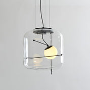 Pendant Light Ribbed Glass Black - STELLA | Tranquility