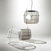 Pendant Light Ribbed Glass Black - STELLA | Tranquility